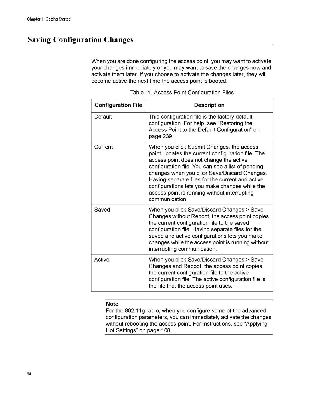 Allied Telesis AT-WA7500, AT-WA7501 manual Saving Configuration Changes, Configuration File Description 