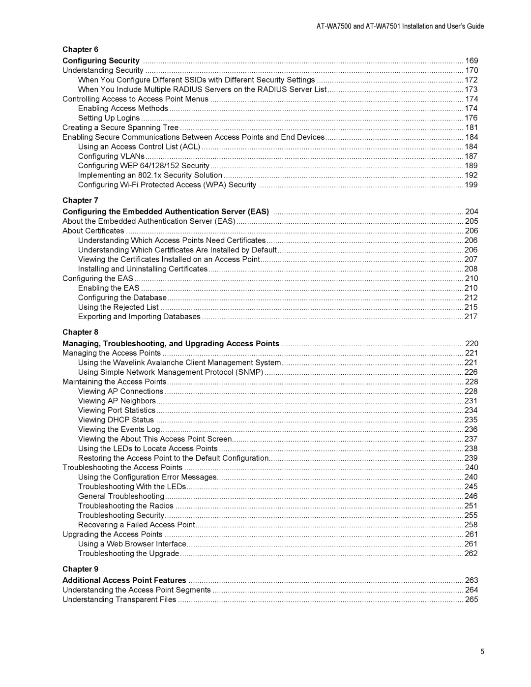 Allied Telesis manual AT-WA7500 and AT-WA7501 Installation and User’s Guide 