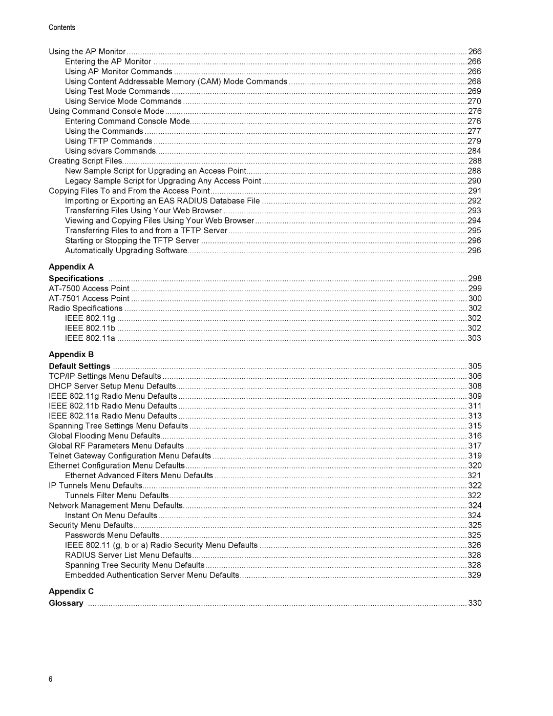 Allied Telesis AT-WA7500, AT-WA7501 manual Appendix C 