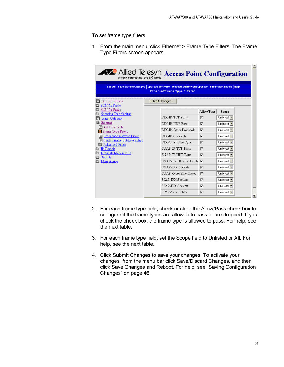 Allied Telesis manual AT-WA7500 and AT-WA7501 Installation and User’s Guide 