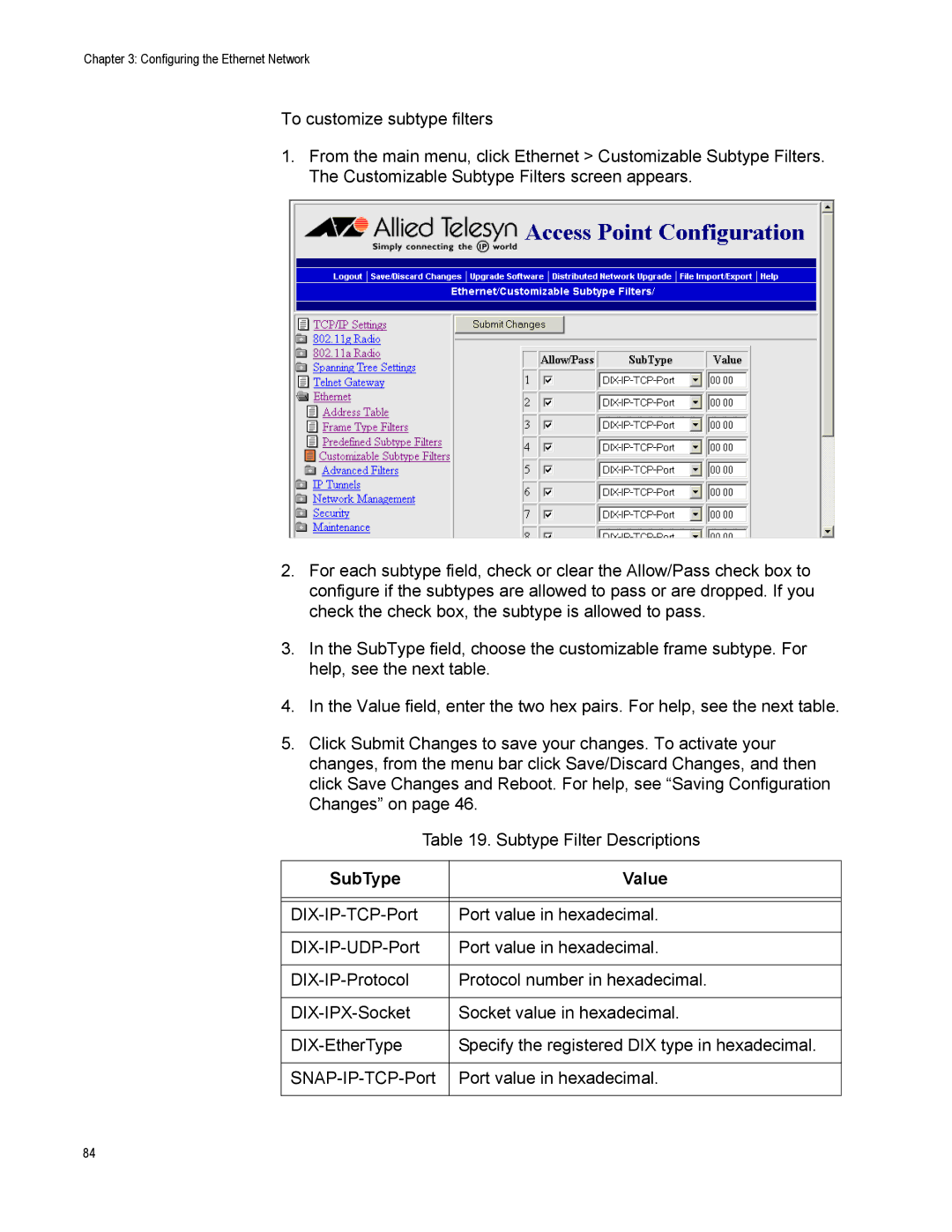 Allied Telesis AT-WA7500, AT-WA7501 manual SubType Value 