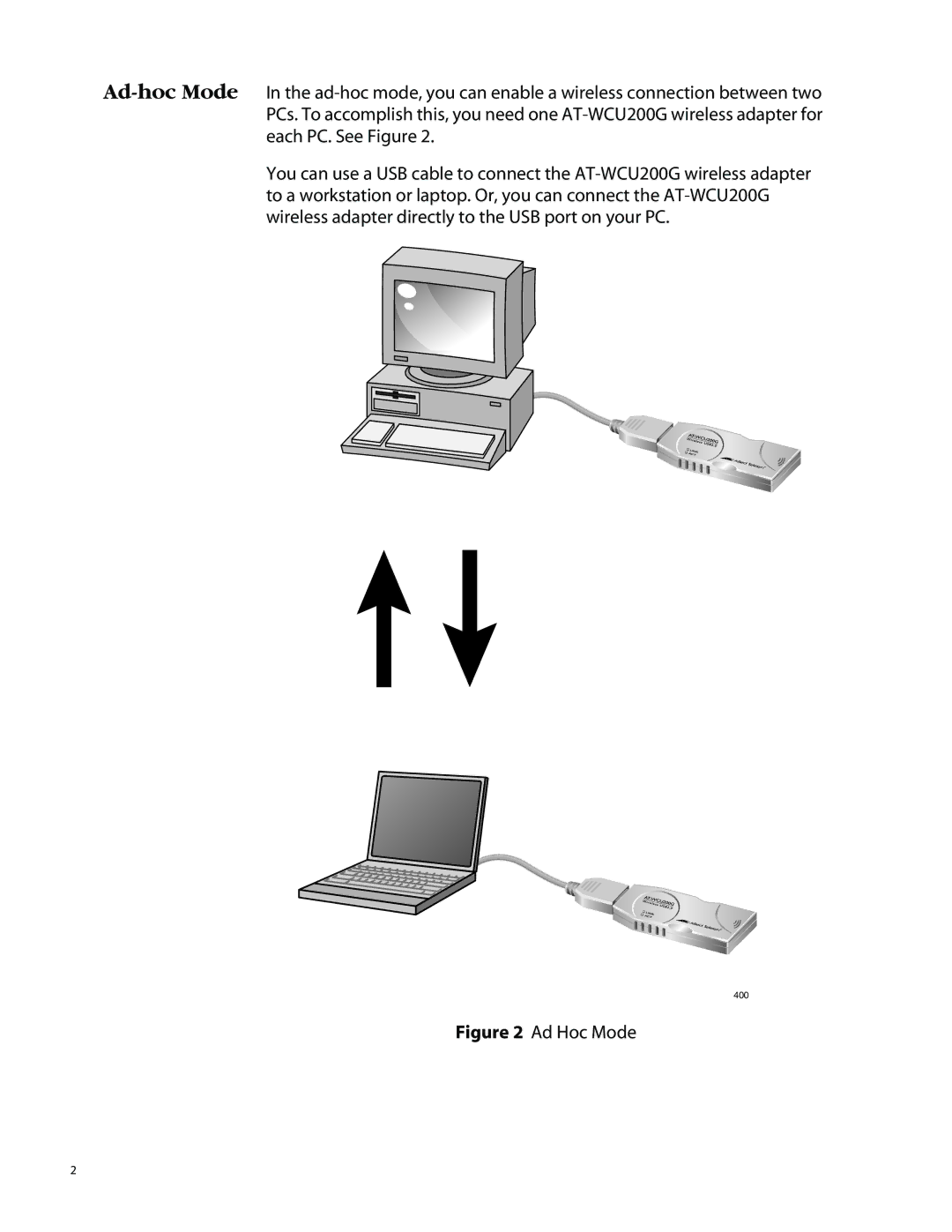 Allied Telesis AT-WCU200G manual Ad Hoc Mode 