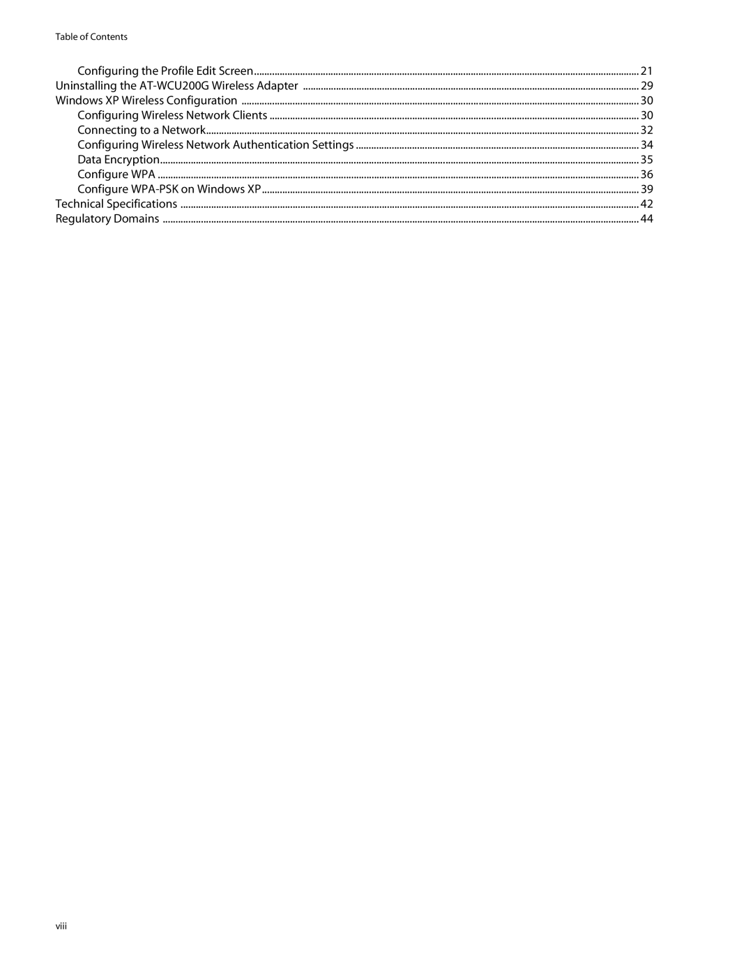 Allied Telesis AT-WCU200G manual Configuring Wireless Network Authentication Settings 