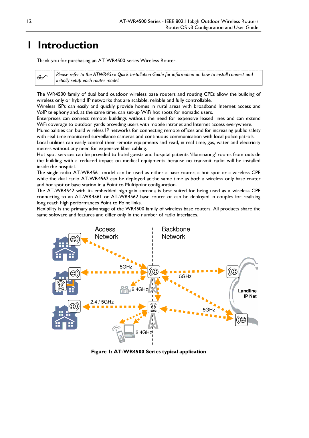 Allied Telesis AT-WR4500 manual Introduction 