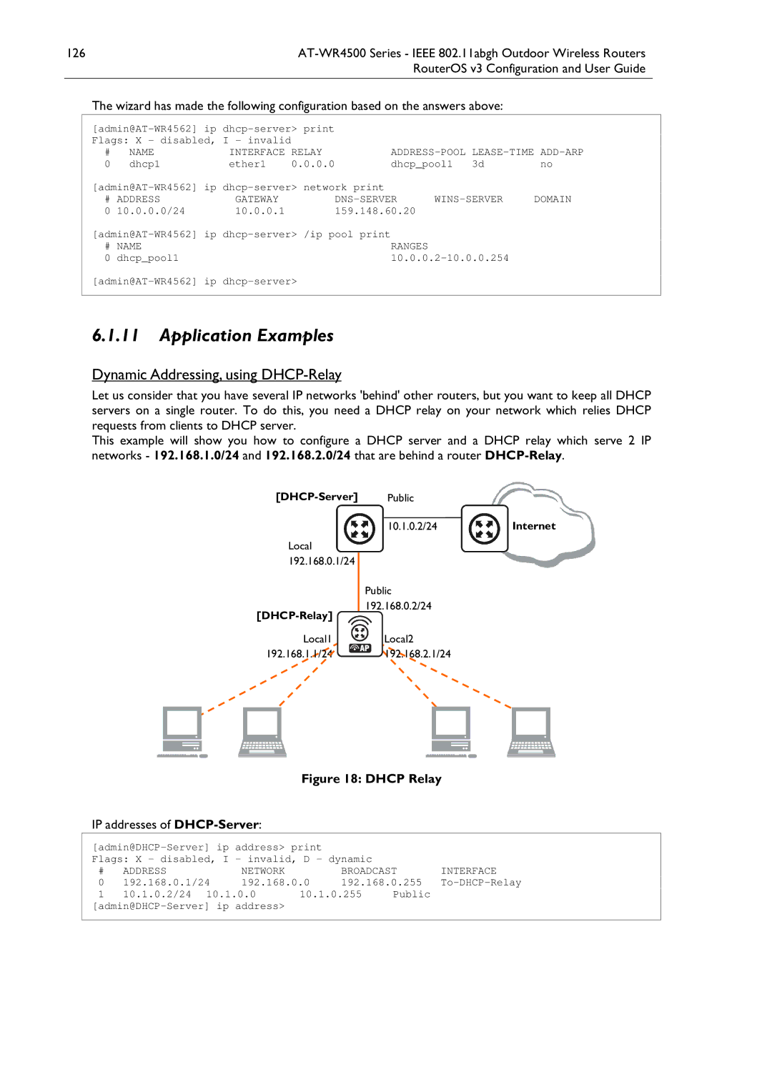 Allied Telesis AT-WR4500 manual Dynamic Addressing, using DHCP-Relay, IP addresses of DHCP-Server, # Name Ranges 