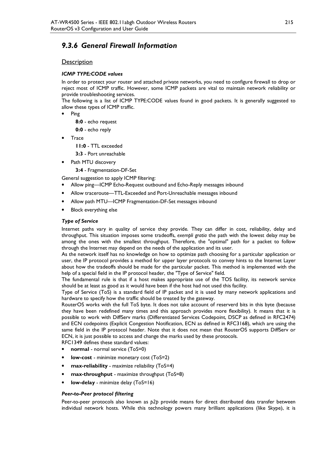 Allied Telesis AT-WR4500 manual General Firewall Information 