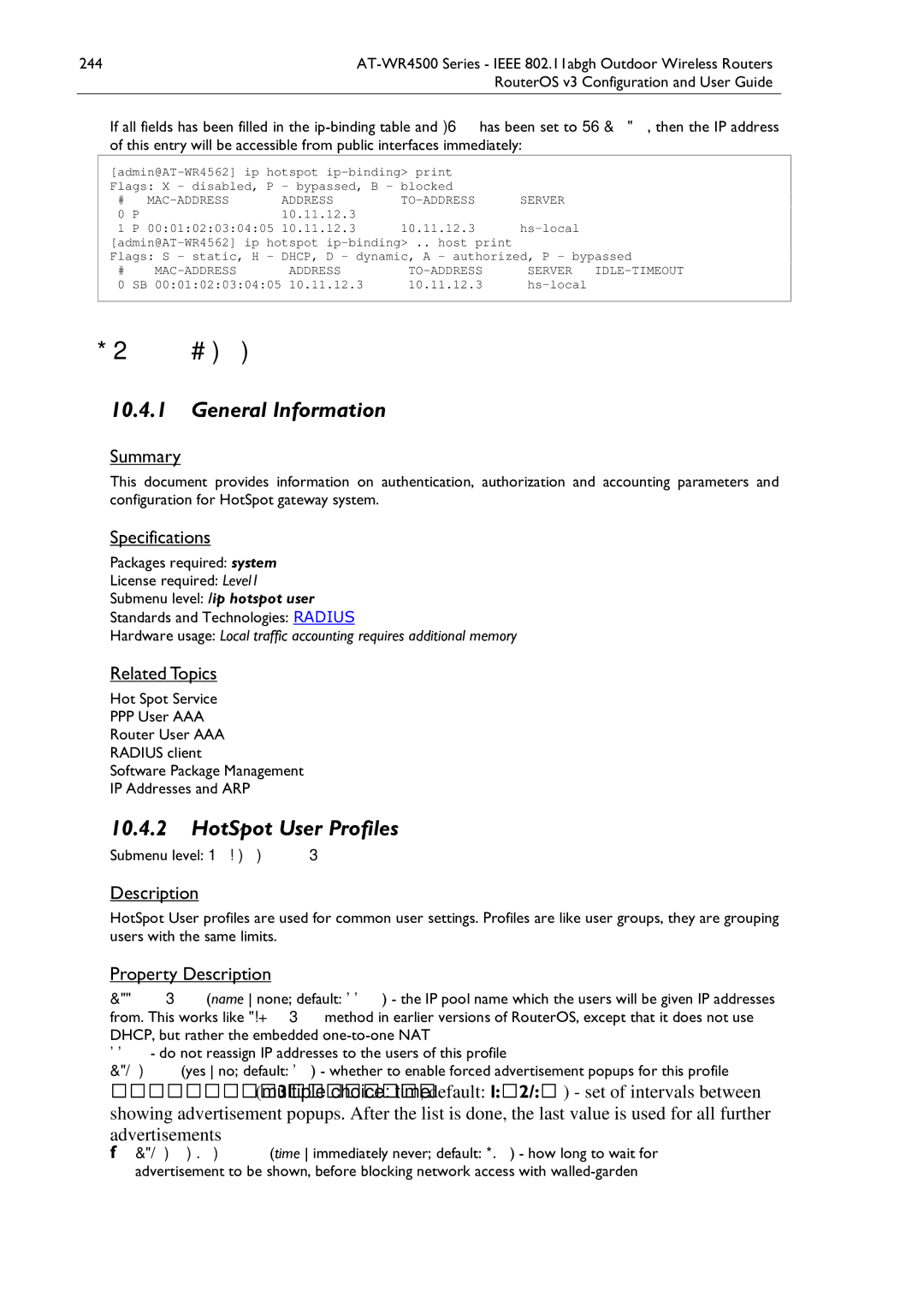 Allied Telesis AT-WR4500 manual HotSpot User AAA, MAC-ADDRESS Address TO-ADDRESS Server IDLE-TIMEOUT, Hs-local 