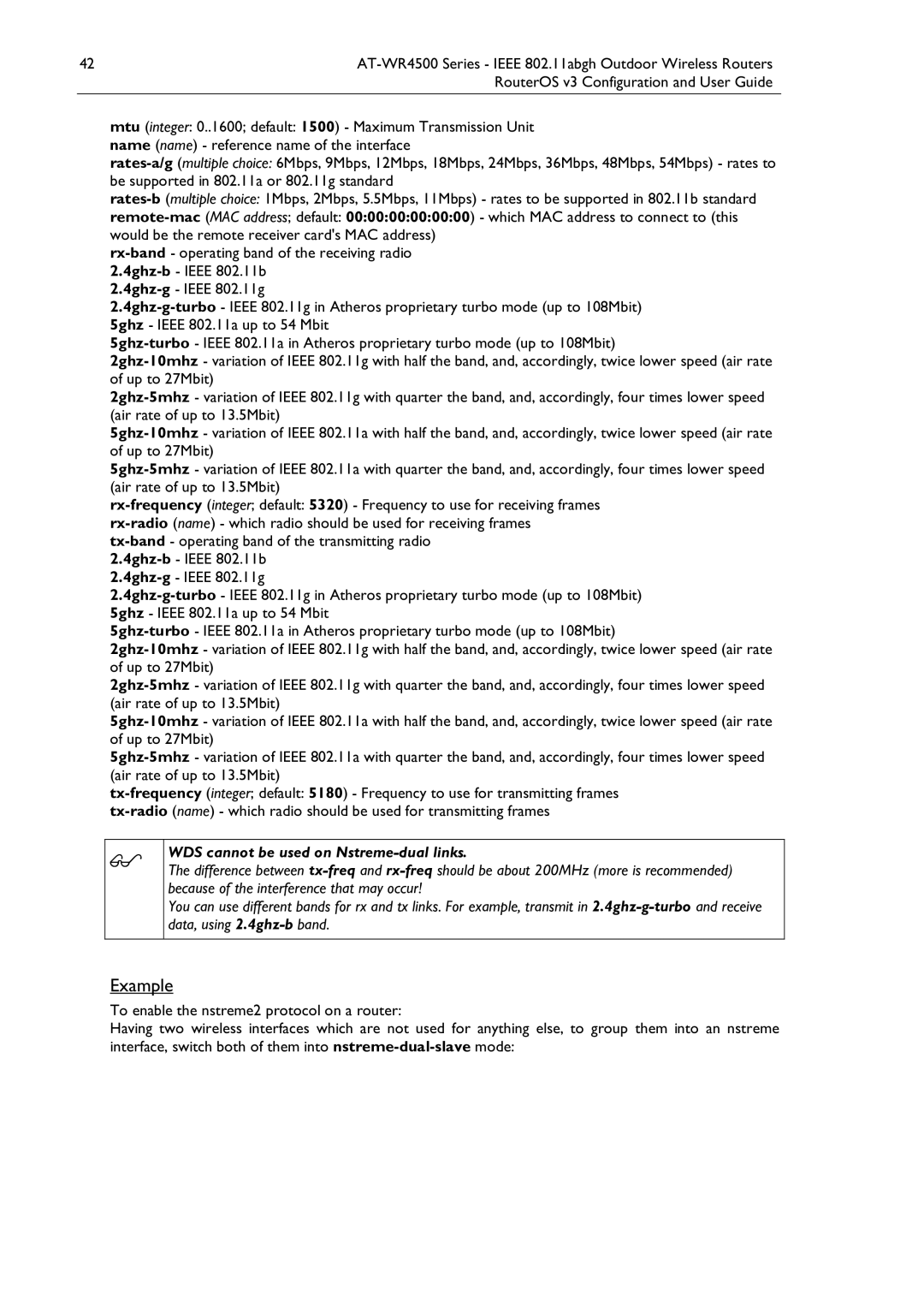 Allied Telesis AT-WR4500 manual Example 