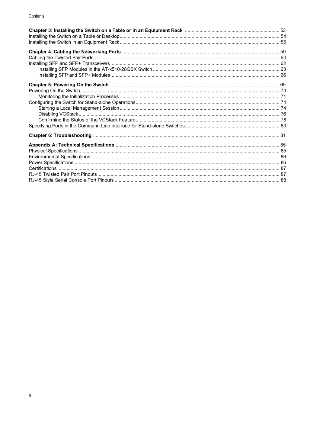 Allied Telesis AT-X510-28GTX, AT-X510-52GTX, AT-X510-52GPX, AT-X510-28GSX, AT-X510-28GPX manual 