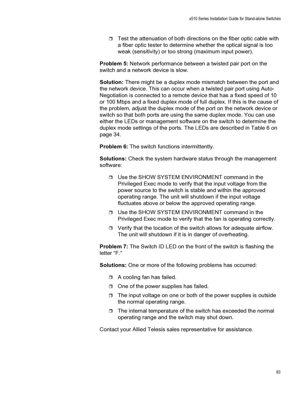 Allied Telesis AT-X510-28GSX, AT-X510-52GTX, AT-X510-28GTX manual X510 Series Installation Guide for Stand-alone Switches 