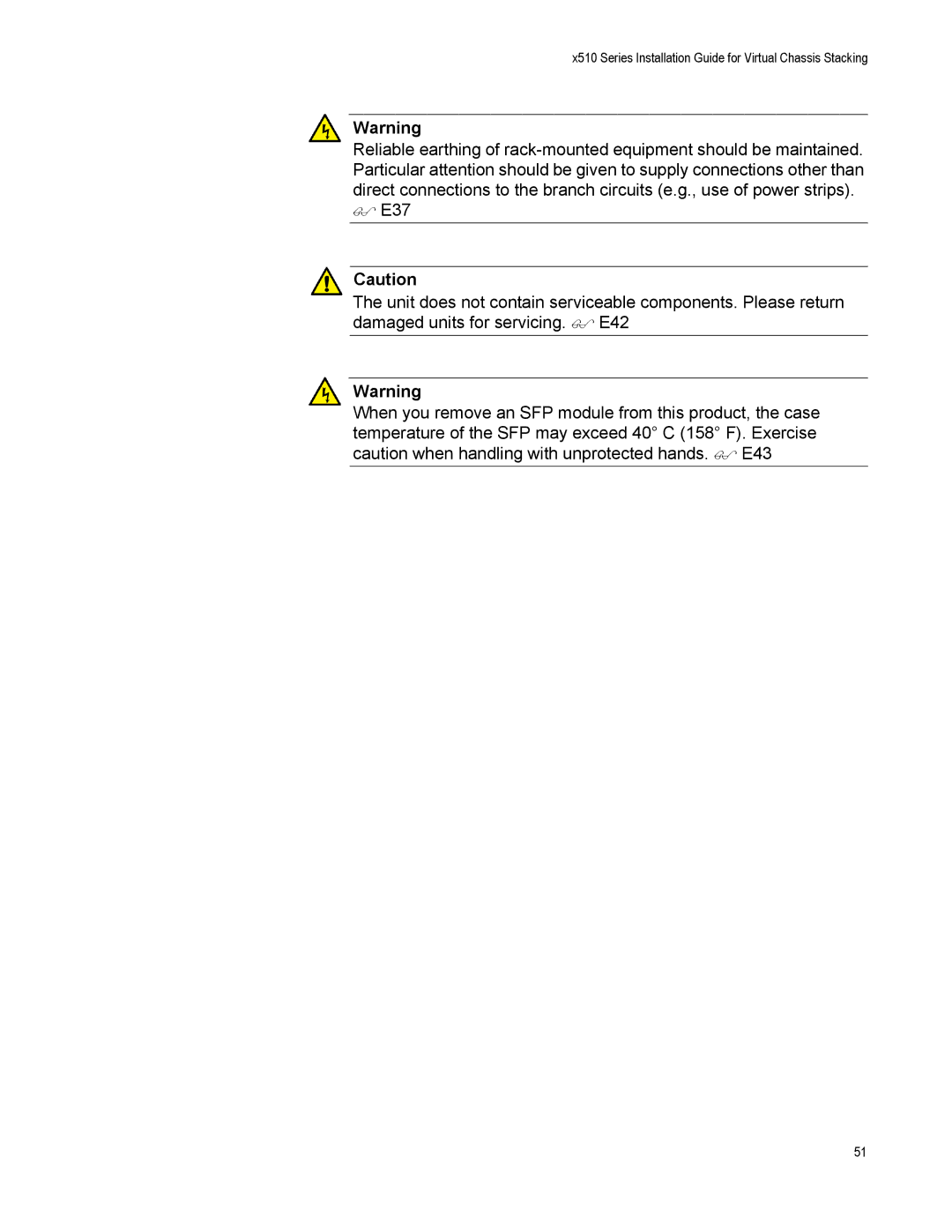 Allied Telesis AT-X510DP-52GTX manual X510 Series Installation Guide for Virtual Chassis Stacking 