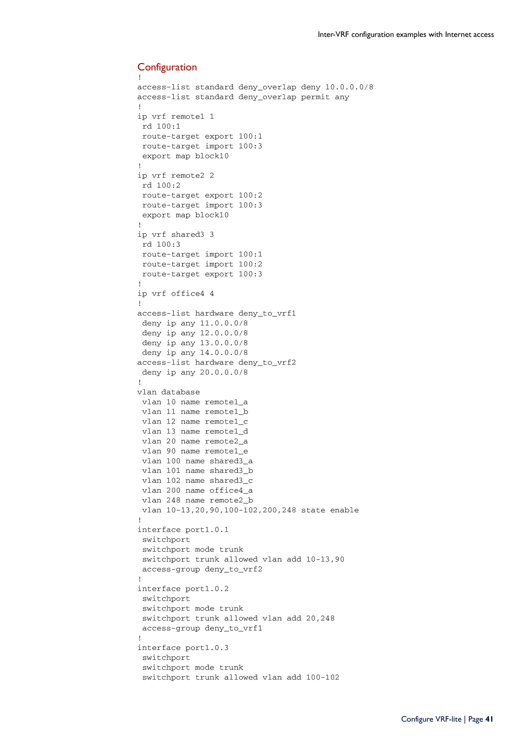 Allied Telesis C613-16164-00 REV E manual Configuration 