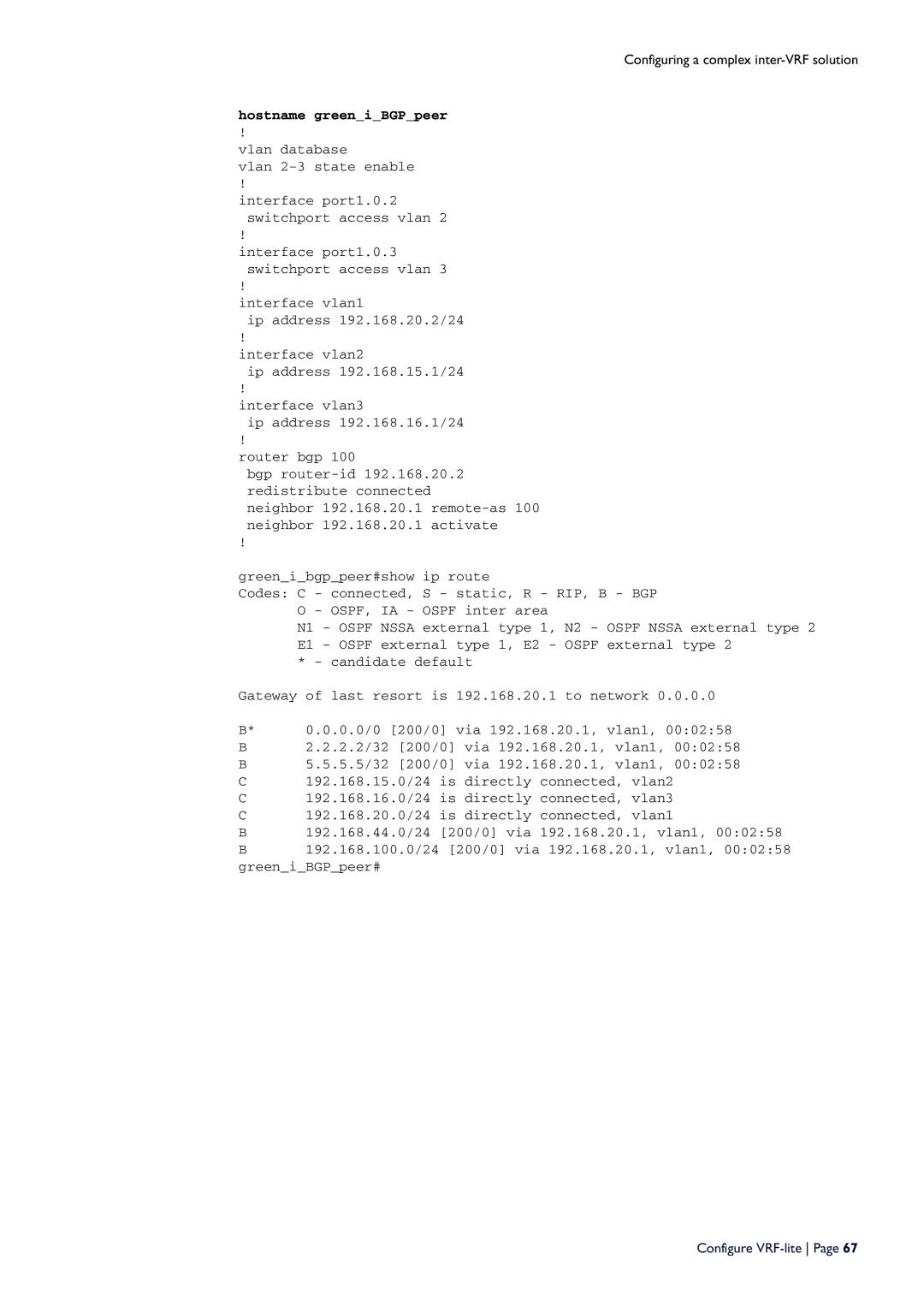 Allied Telesis C613-16164-00 REV E manual Hostname greeniBGPpeer 