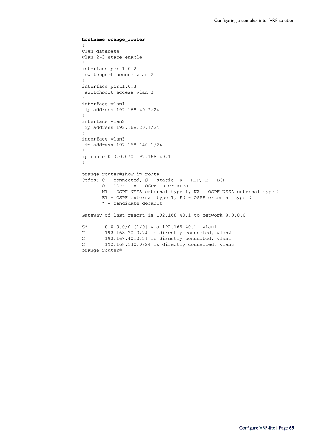 Allied Telesis C613-16164-00 REV E manual Hostname orangerouter 