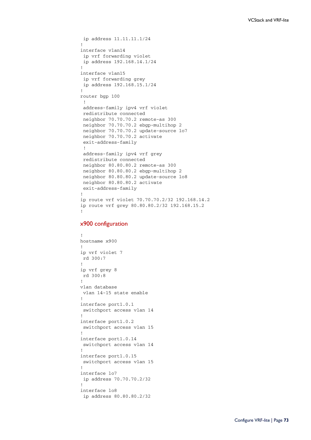 Allied Telesis C613-16164-00 REV E manual X900 configuration 