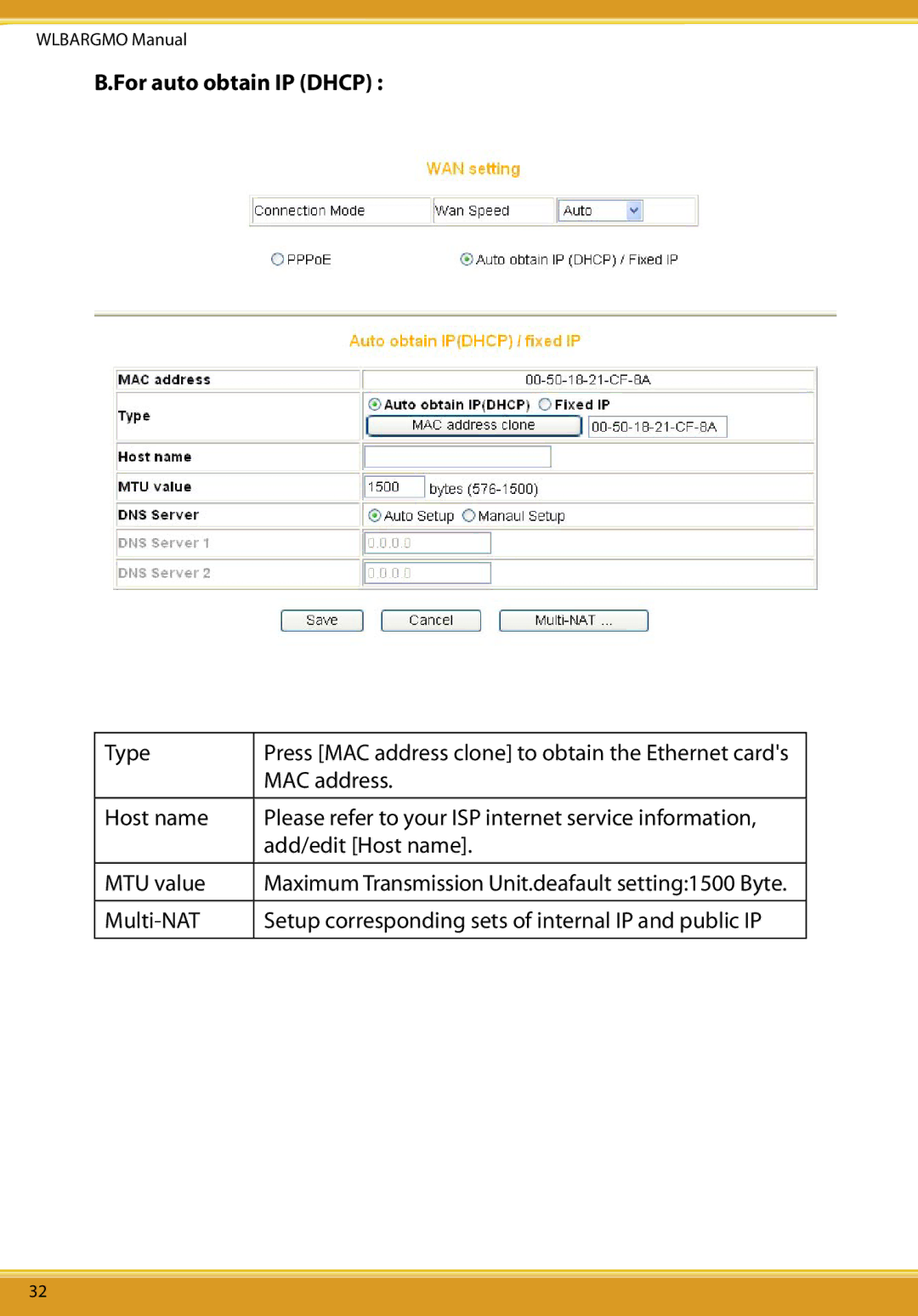 Allied Telesis CG-WLBARGMO user manual For auto obtain IP Dhcp 