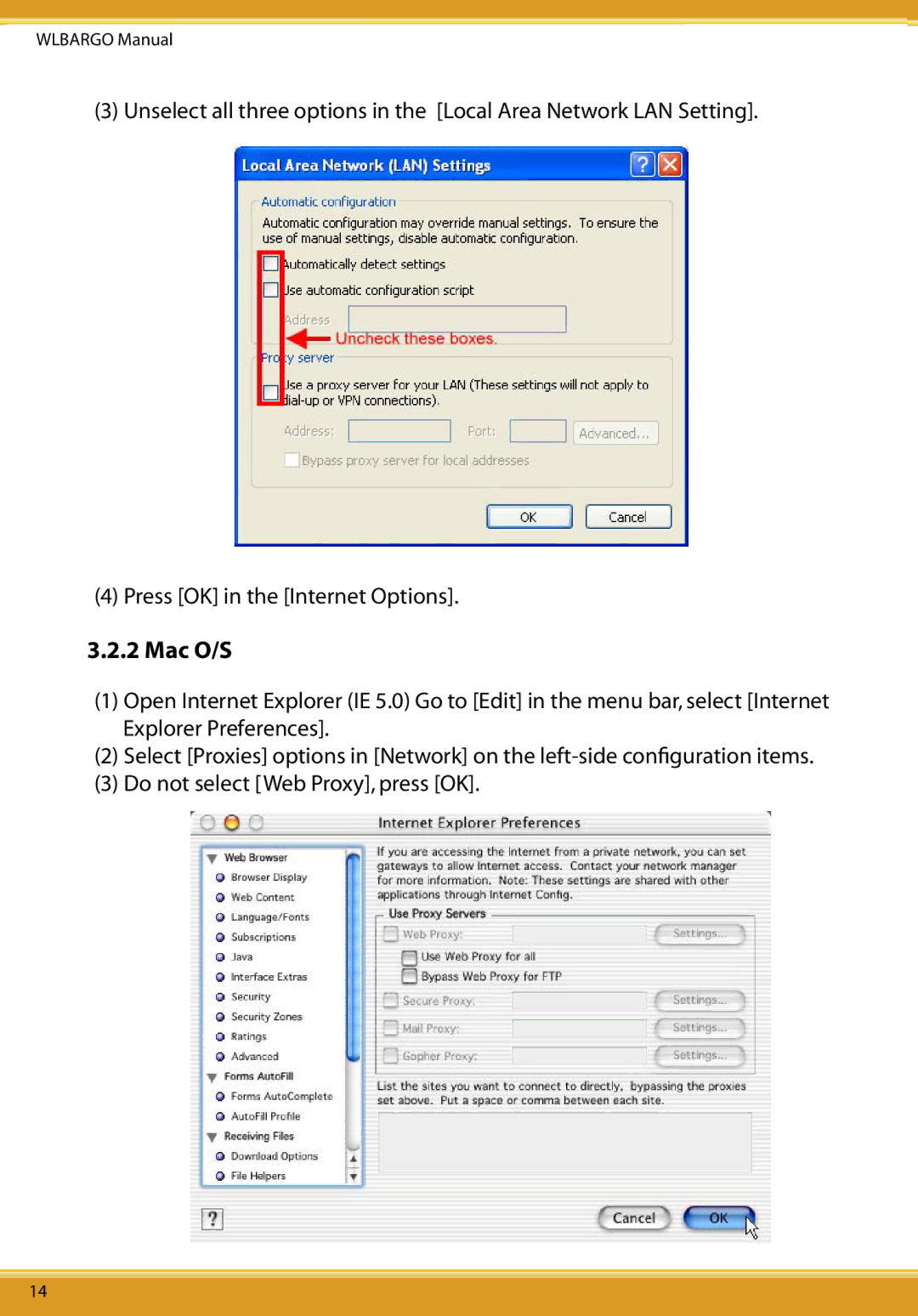 Allied Telesis CG-WLBARGO user manual Mac O/S 