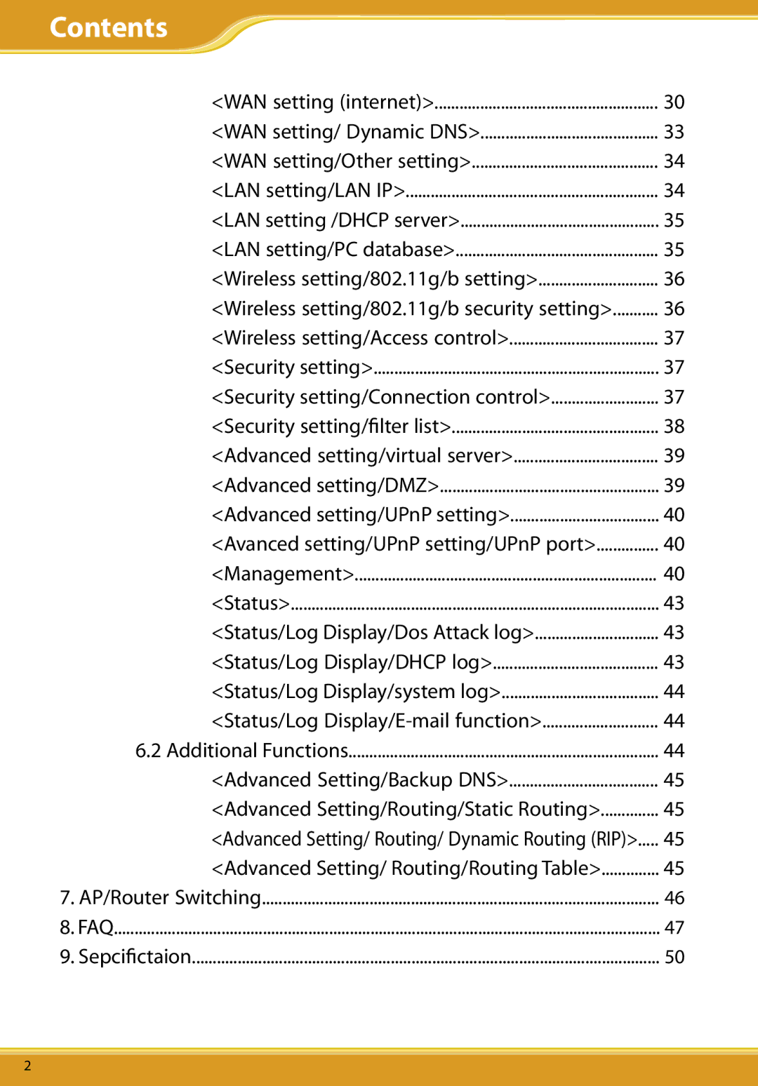 Allied Telesis CG-WLBARGS manual Wireless setting/802.11g/b security setting 