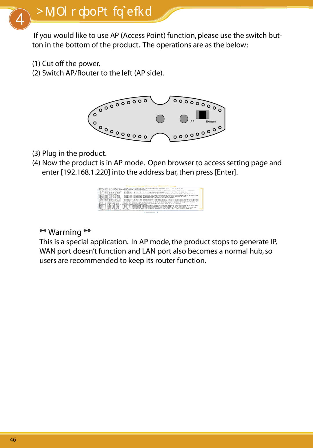 Allied Telesis CG-WLBARGS manual WLBARGSAP/RouterManualSwitching, Plug in the product 