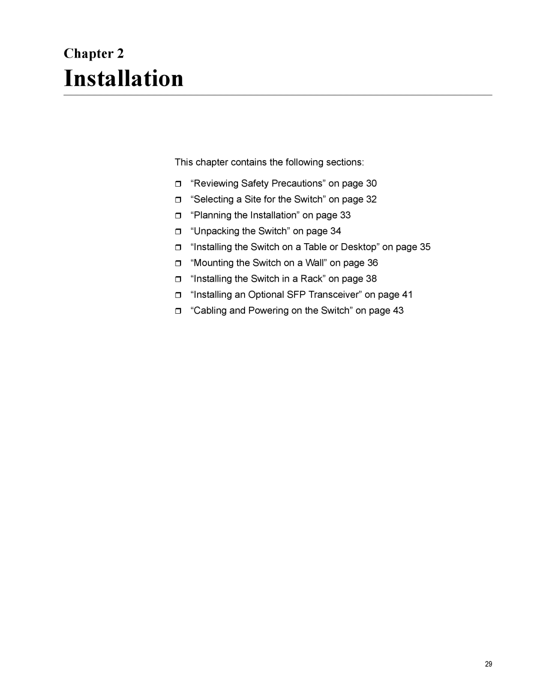 Allied Telesis GS900/8POE manual Installation, Chapter 