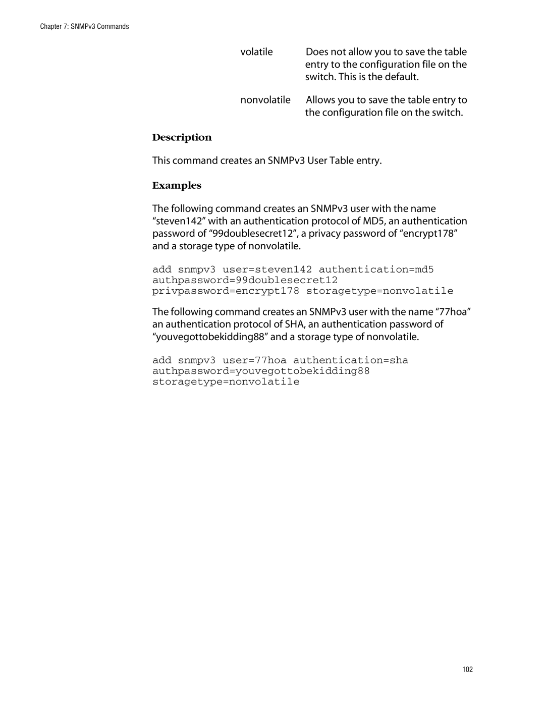 Allied Telesis management software layer 2+ fast ethernet switches manual Volatile, Entry to the configuration file on 