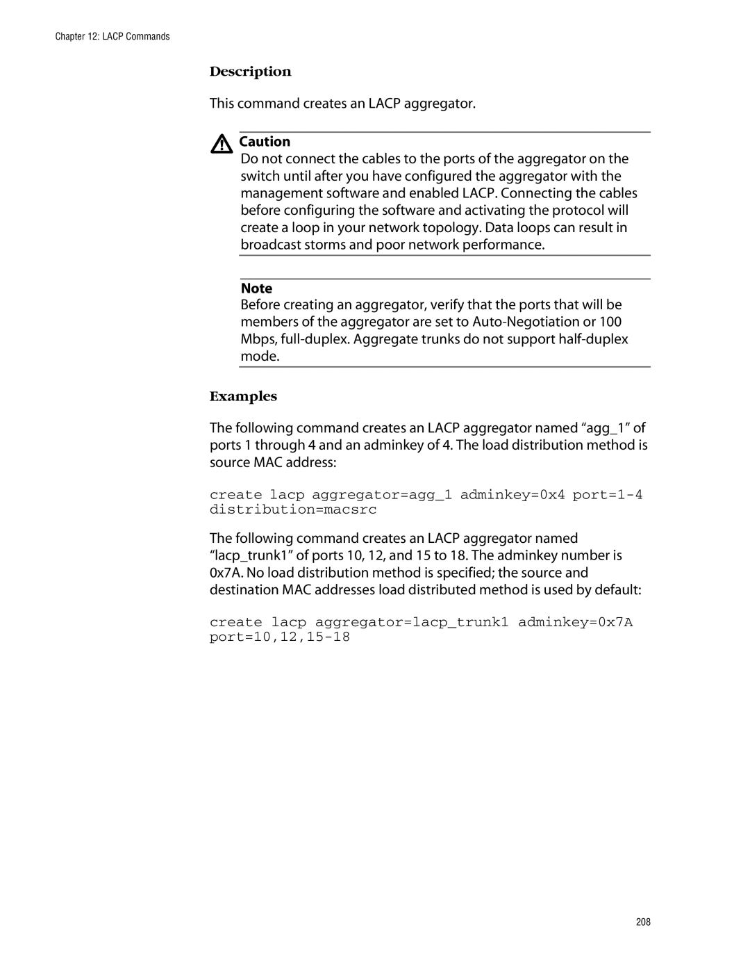 Allied Telesis management software layer 2+ fast ethernet switches Following command creates an Lacp aggregator named 