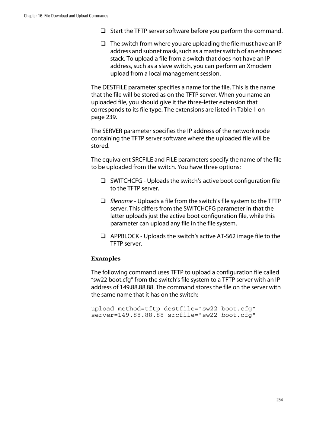 Allied Telesis management software layer 2+ fast ethernet switches manual 254 