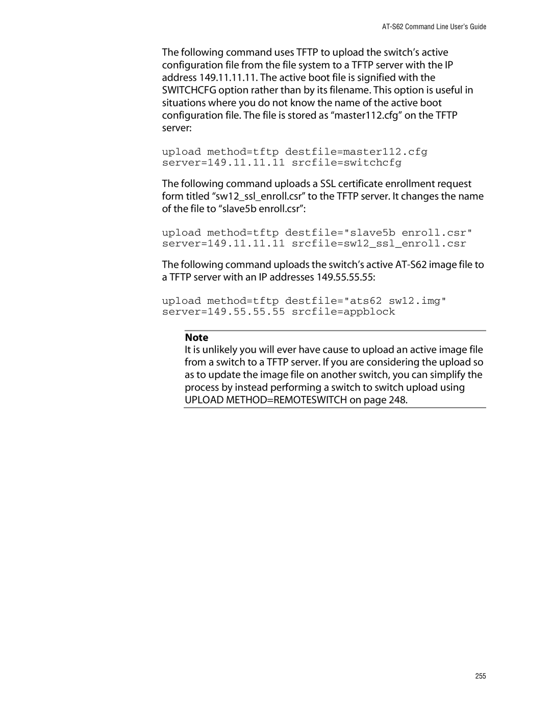 Allied Telesis management software layer 2+ fast ethernet switches manual 255 