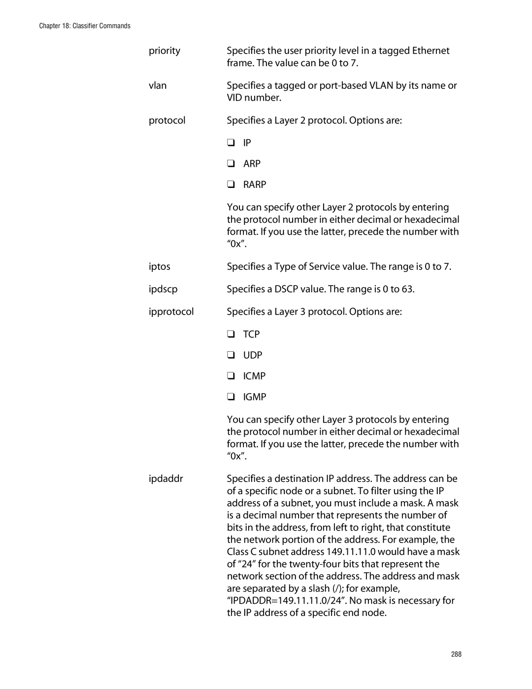 Allied Telesis management software layer 2+ fast ethernet switches manual VID number, Iptos, Ipdaddr 