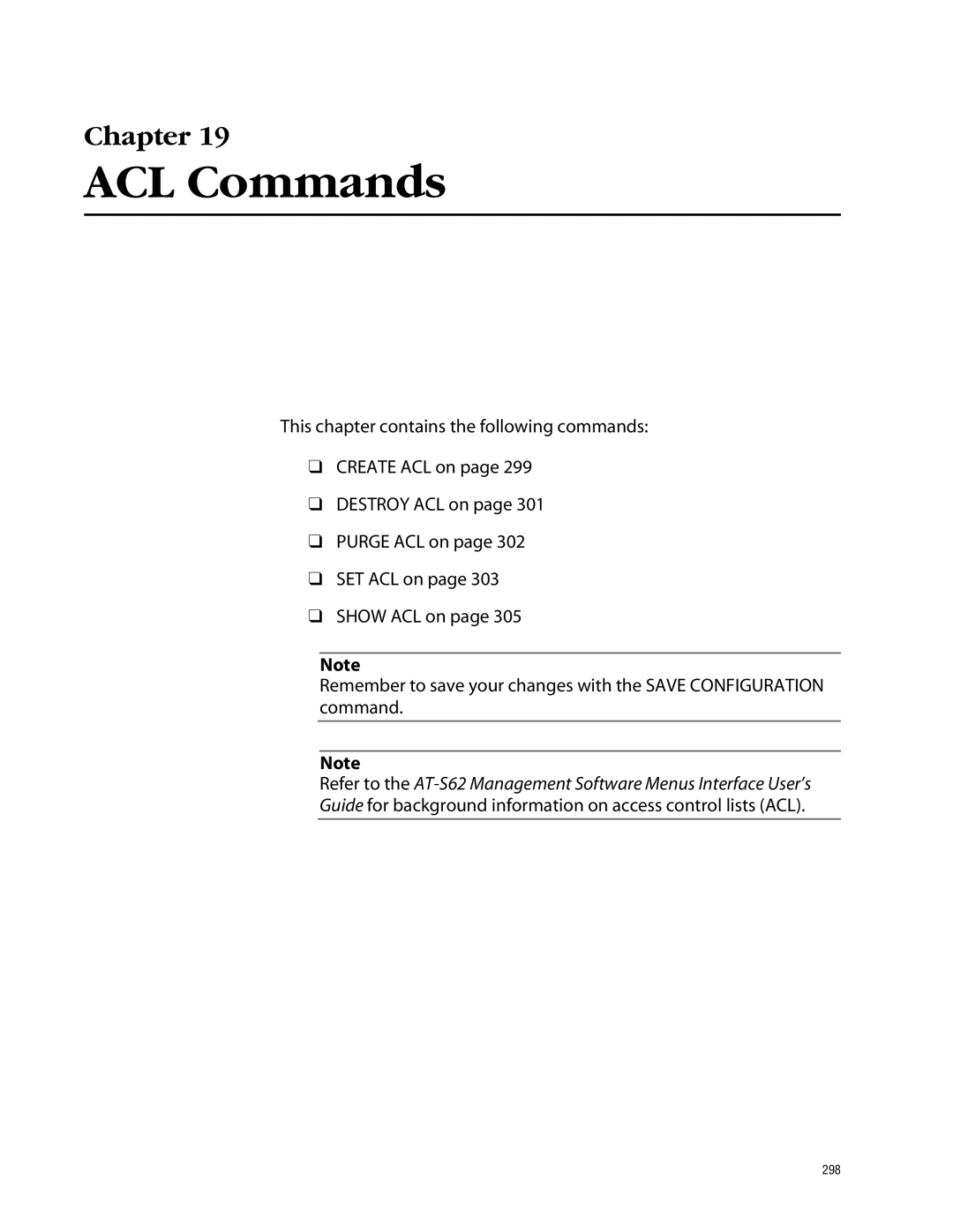 Allied Telesis management software layer 2+ fast ethernet switches manual ACL Commands 