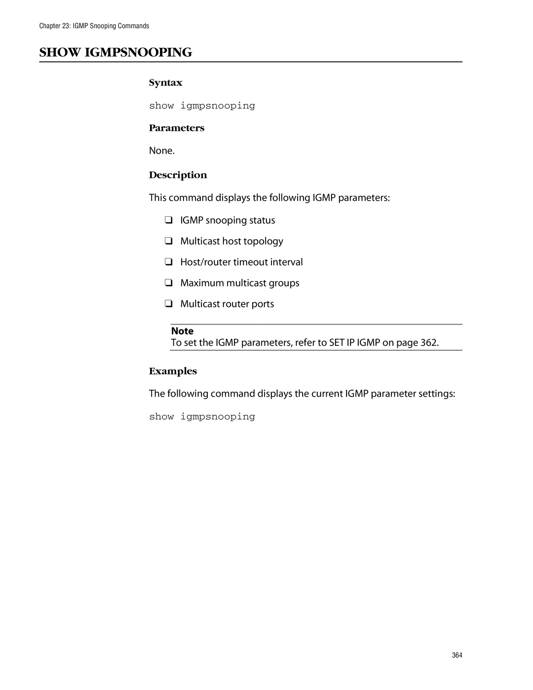 Allied Telesis management software layer 2+ fast ethernet switches manual Show Igmpsnooping, Show igmpsnooping 