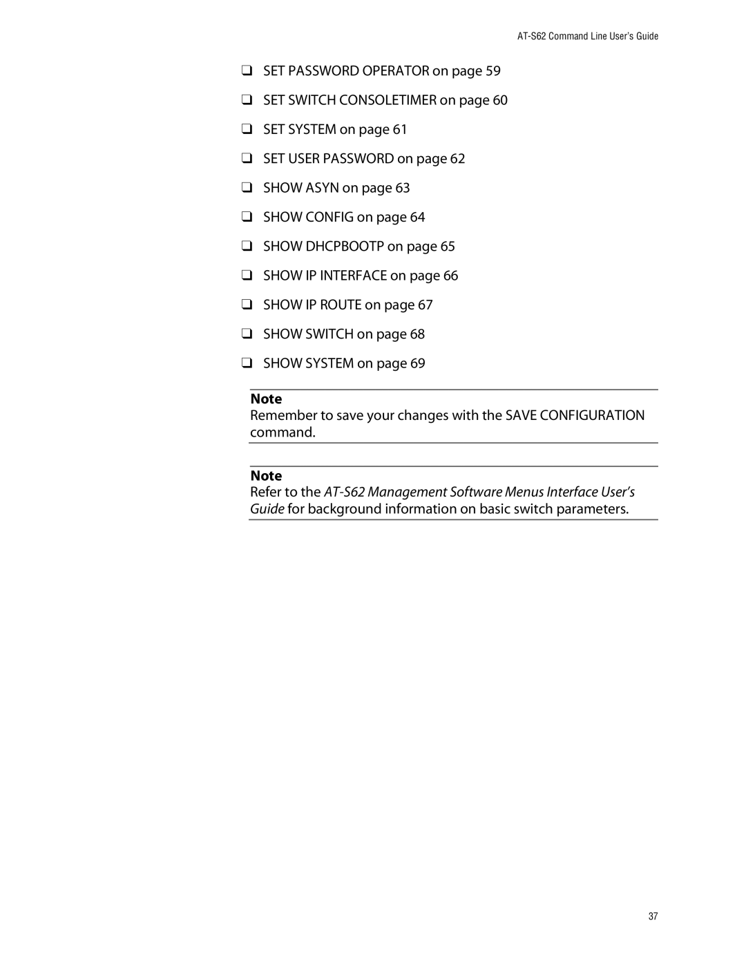 Allied Telesis management software layer 2+ fast ethernet switches manual AT-S62 Command Line User’s Guide 