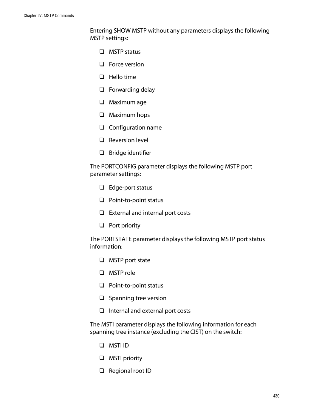 Allied Telesis management software layer 2+ fast ethernet switches manual Msti priority Regional root ID 