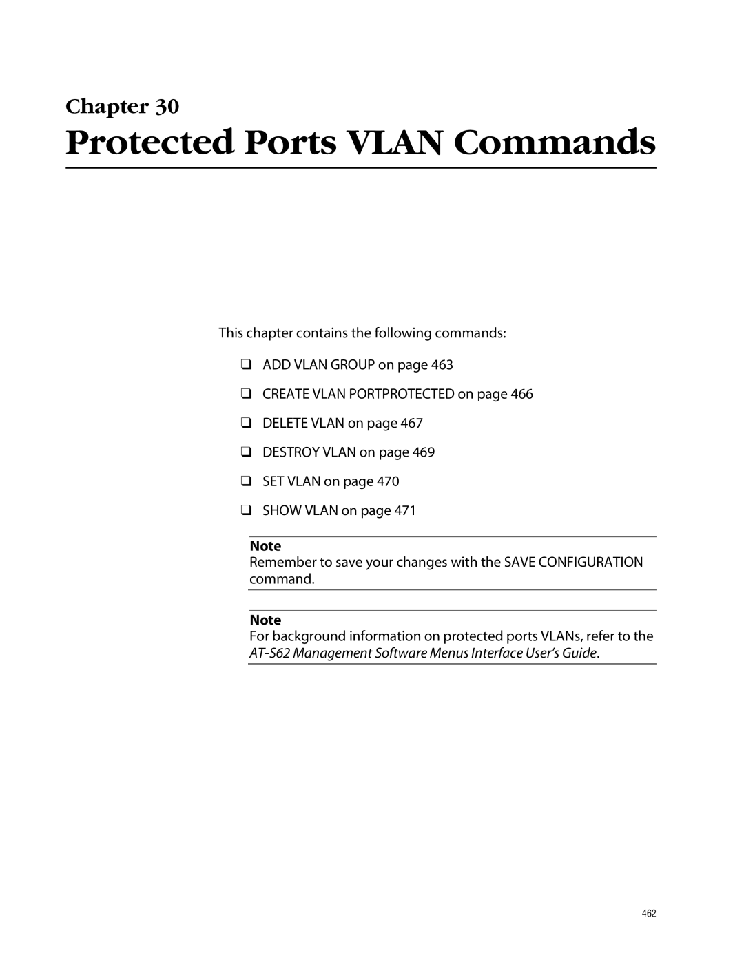 Allied Telesis management software layer 2+ fast ethernet switches manual Protected Ports Vlan Commands 