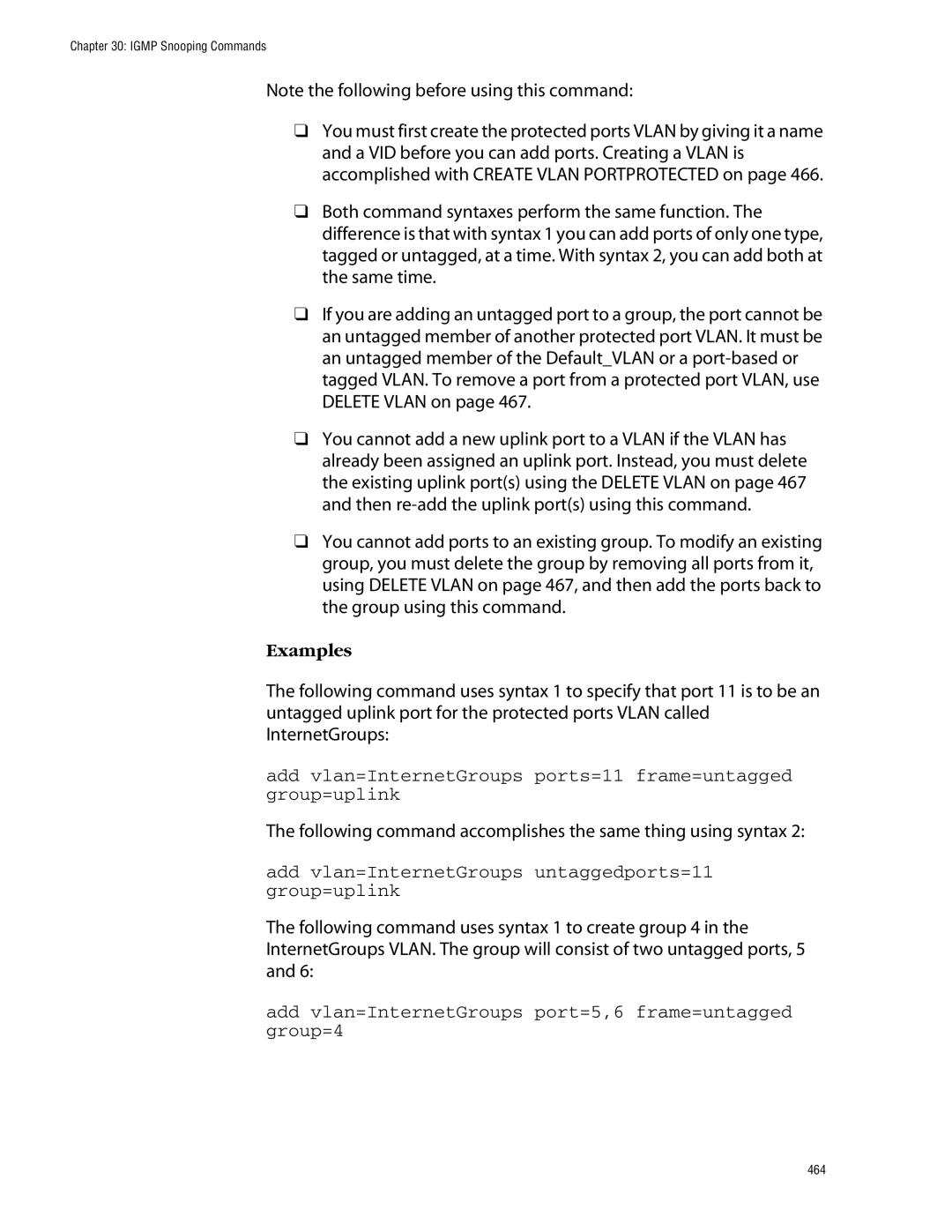 Allied Telesis management software layer 2+ fast ethernet switches Add vlan=InternetGroups untaggedports=11 group=uplink 