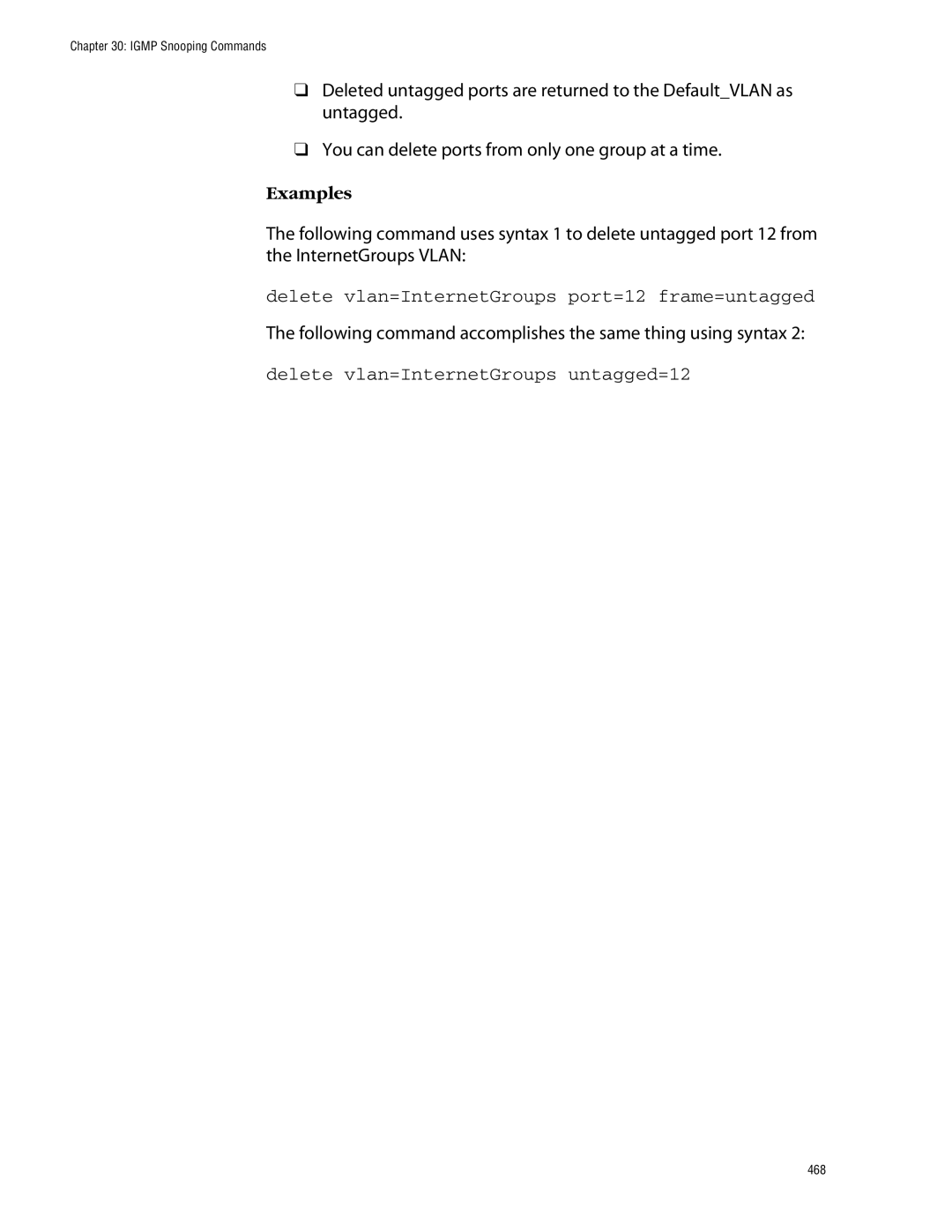 Allied Telesis management software layer 2+ fast ethernet switches manual Delete vlan=InternetGroups port=12 frame=untagged 