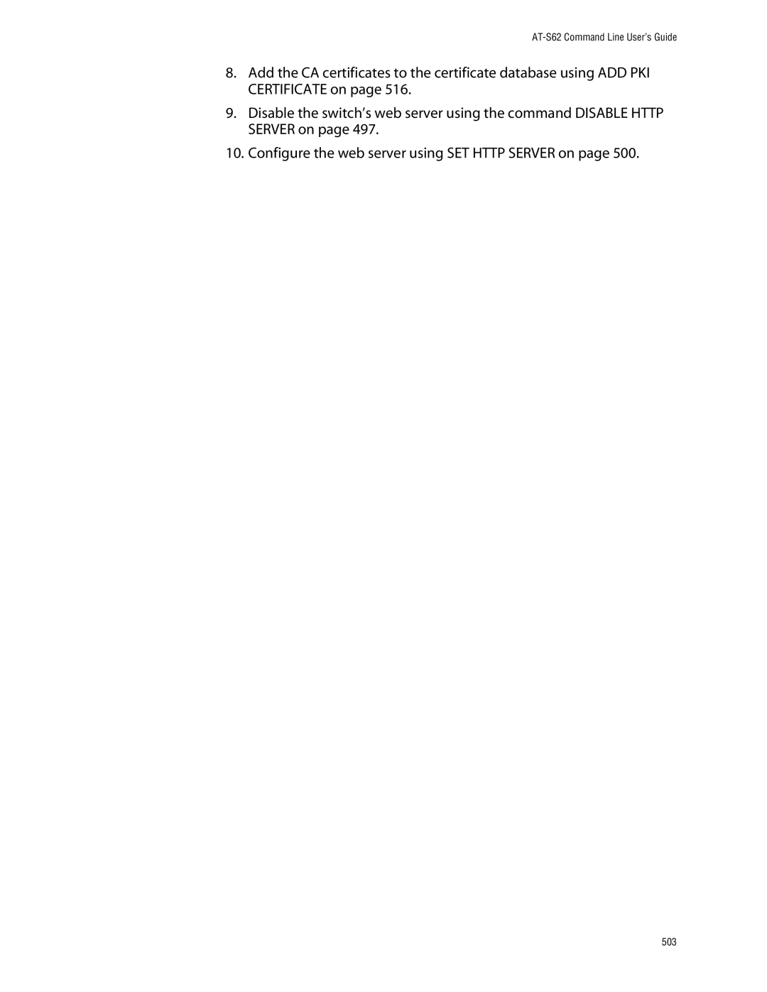 Allied Telesis management software layer 2+ fast ethernet switches manual 503 