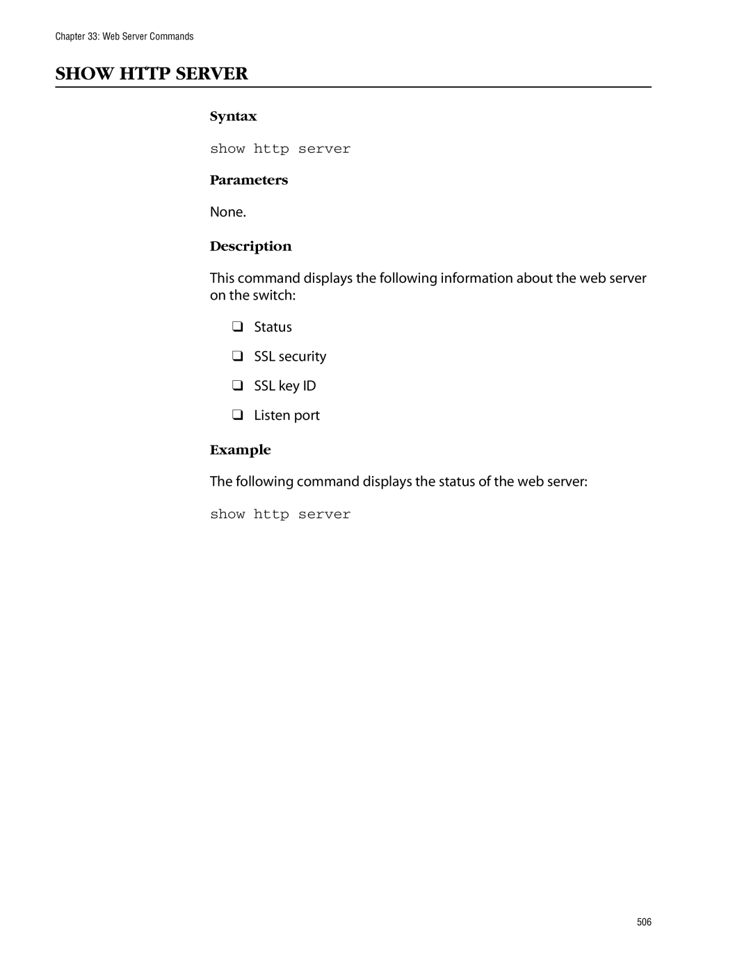 Allied Telesis management software layer 2+ fast ethernet switches manual Show Http Server, Show http server 