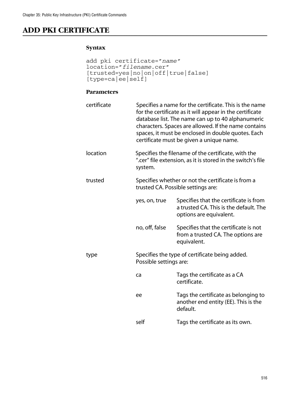 Allied Telesis management software layer 2+ fast ethernet switches manual ADD PKI Certificate 