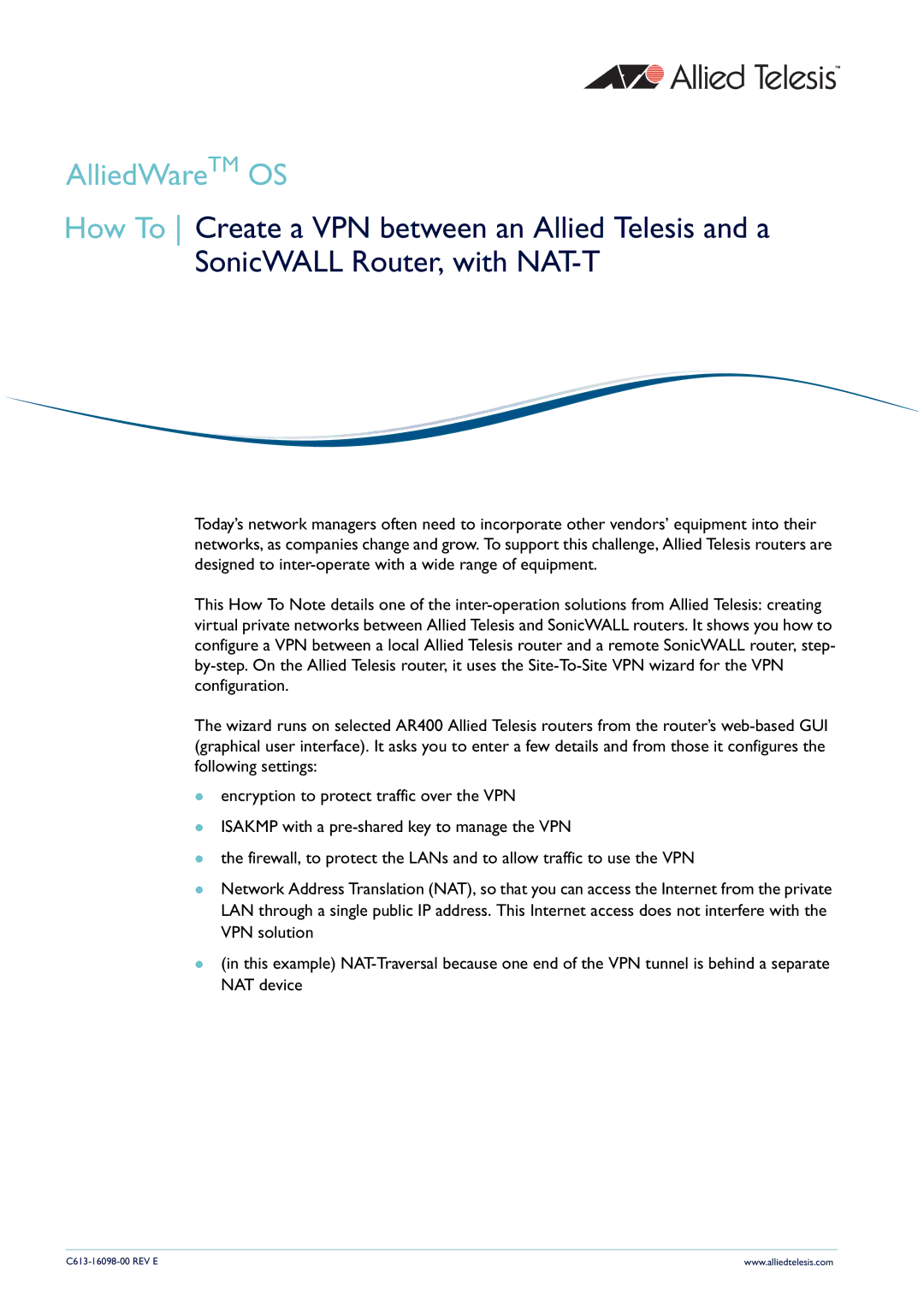 Allied Telesis NetScreen Routers manual AlliedWareTM OS 