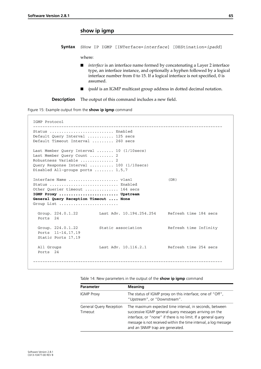 Allied Telesis X900-48FE Show ip igmp, Upstream General Query Reception Timeout .... None, An Snmp trap are generated 