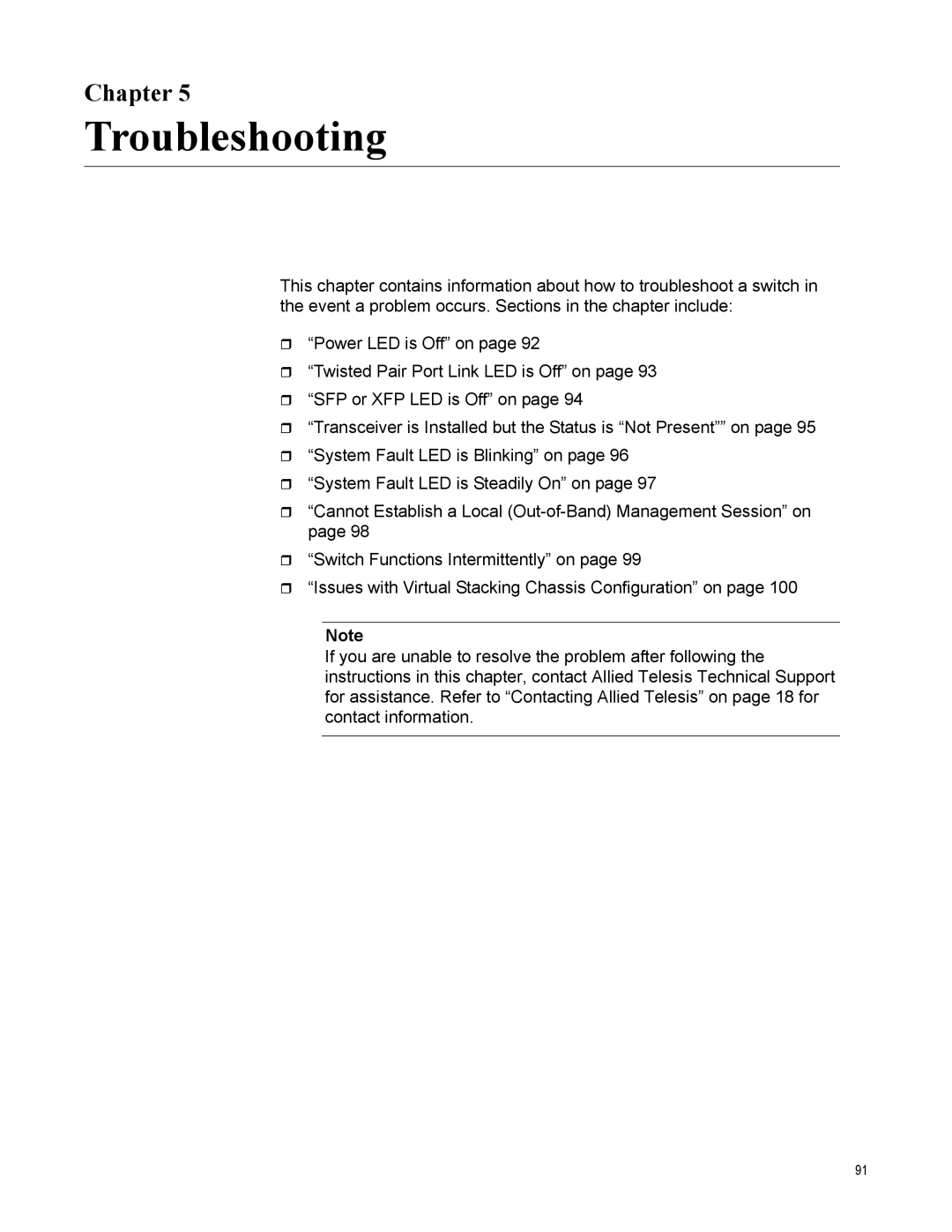 Allied Telesis x600-24Ts-POE manual Troubleshooting, Chapter 