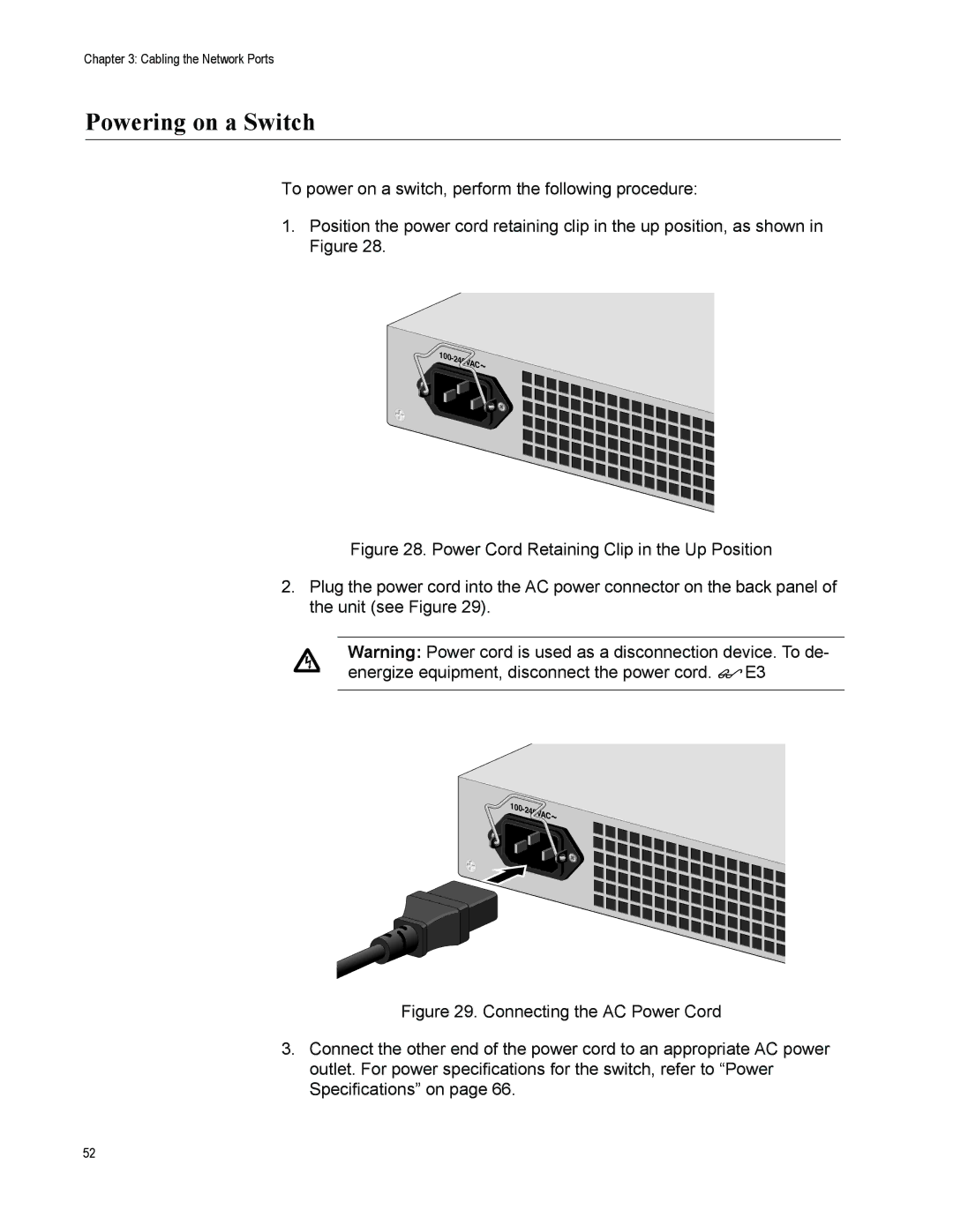 Allied Telesis x600-48Ts, x600-24Ts/XP, X600-24TS, X600-48TS/XP manual Powering on a Switch 