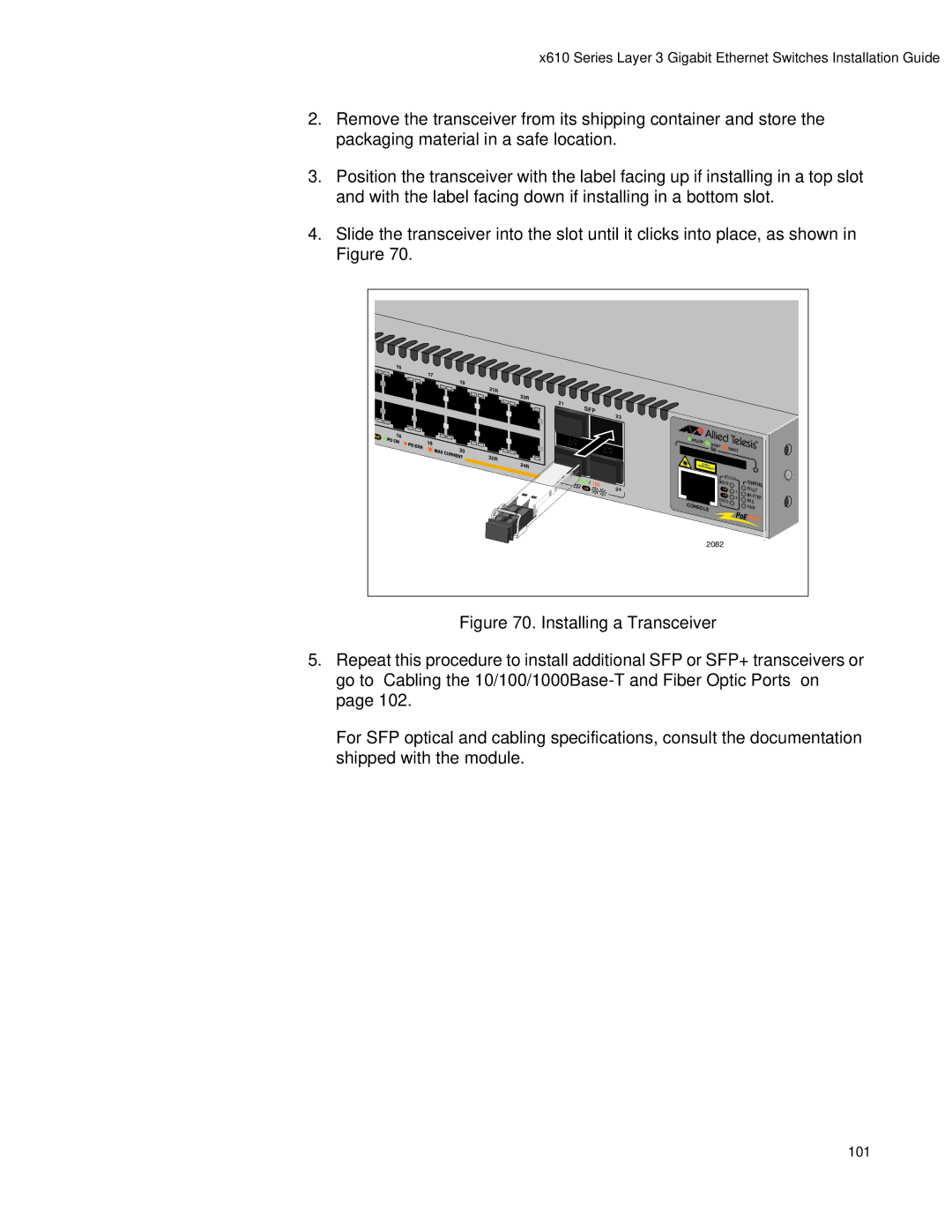 Allied Telesis X610-24TS-POE+, X610-48TS-POE+, X610-24SPS/X, X610-24TS/X-POE+, X610-48TS/X-POE+ manual 101 