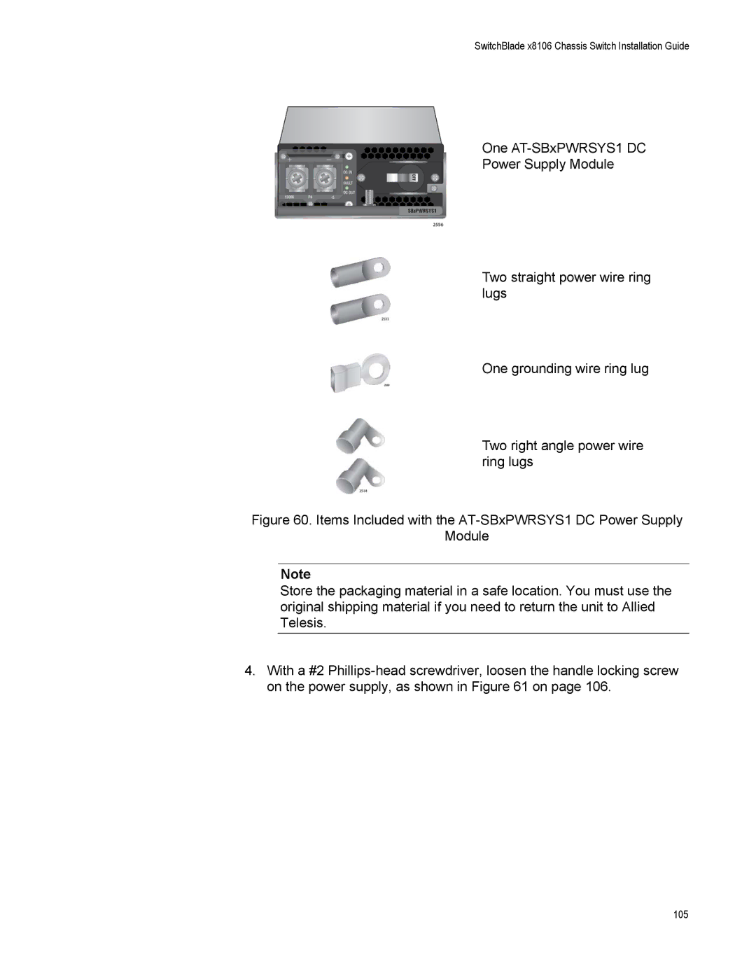 Allied Telesis X8106 manual 105 