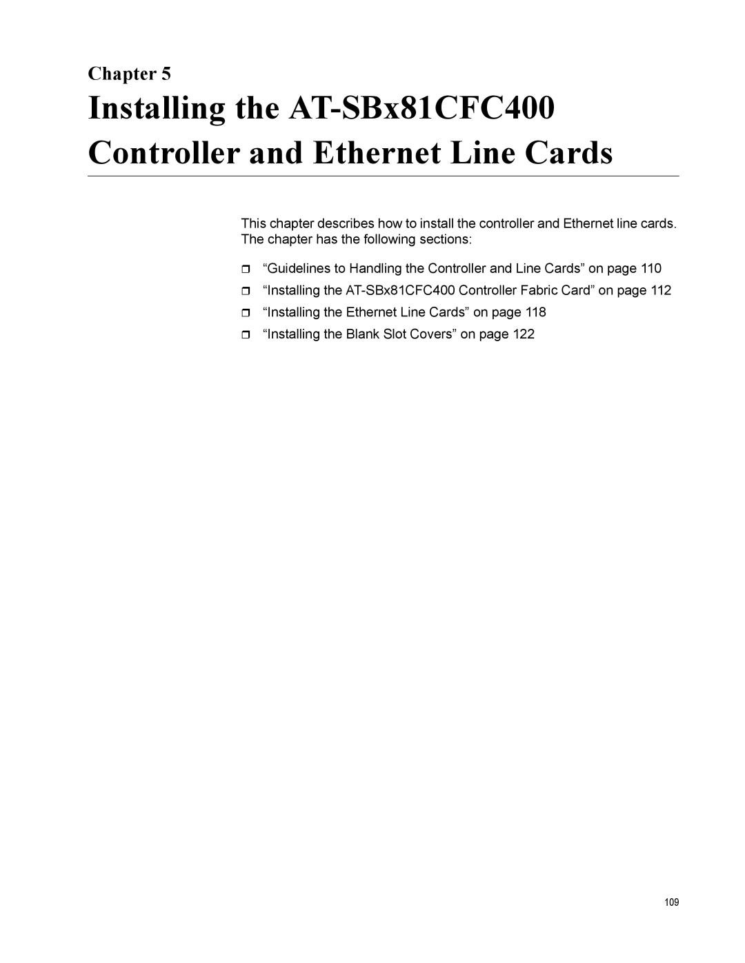 Allied Telesis X8106 manual 109 