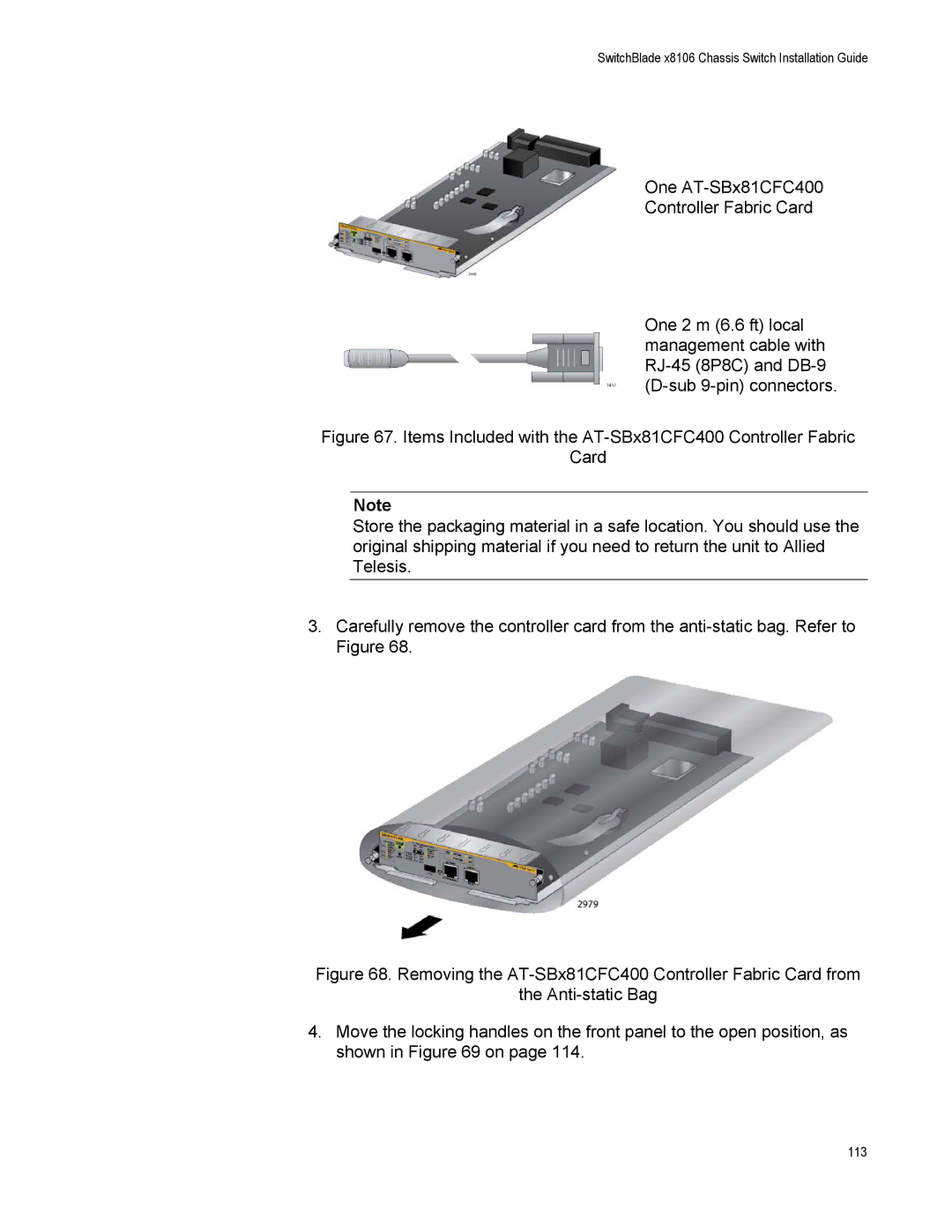 Allied Telesis X8106 manual 113 