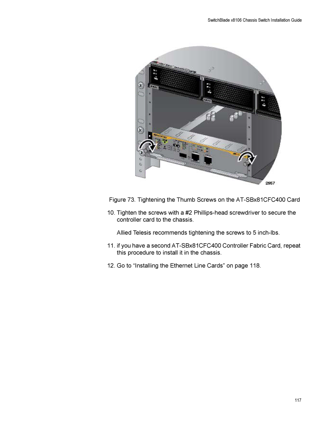 Allied Telesis X8106 manual 117 