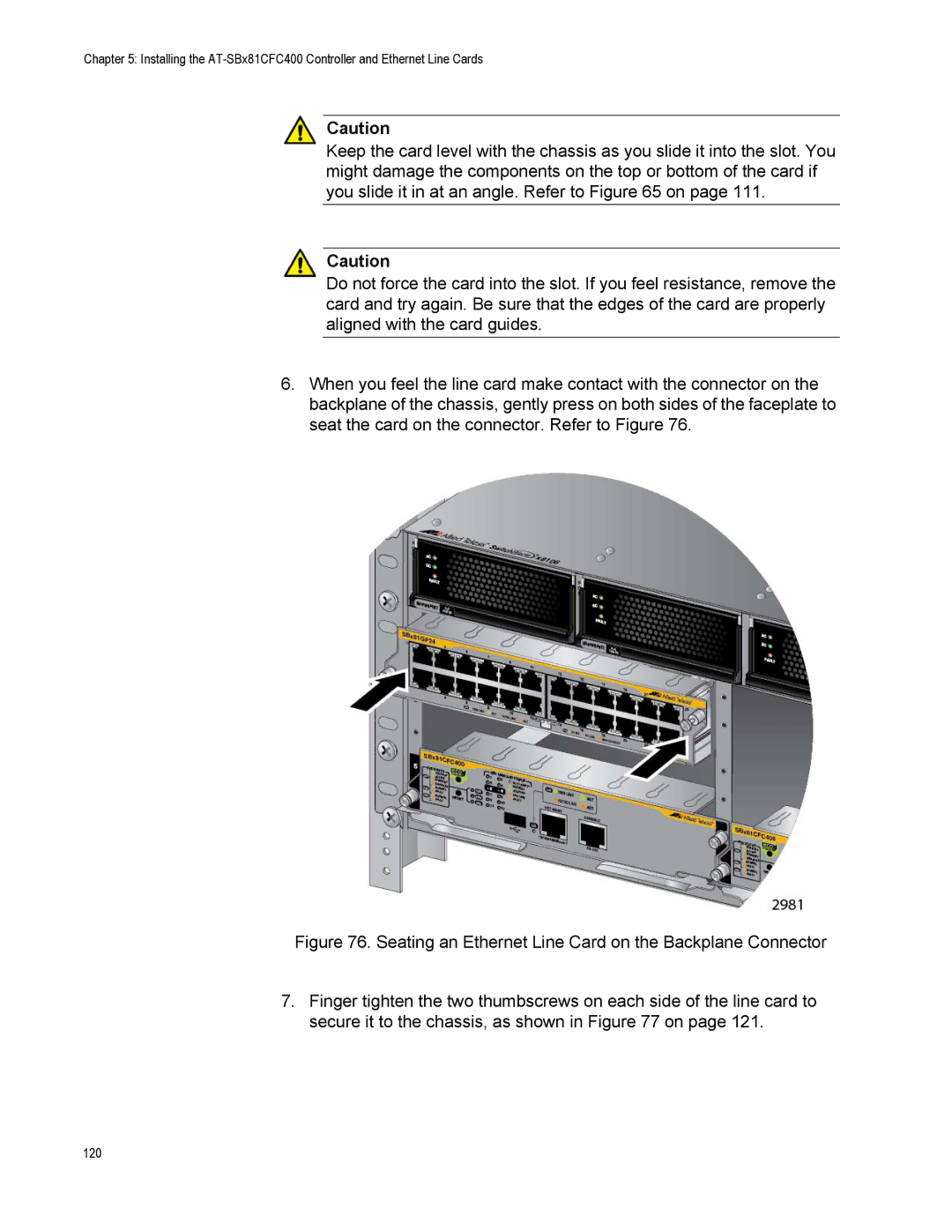 Allied Telesis X8106 manual 120 