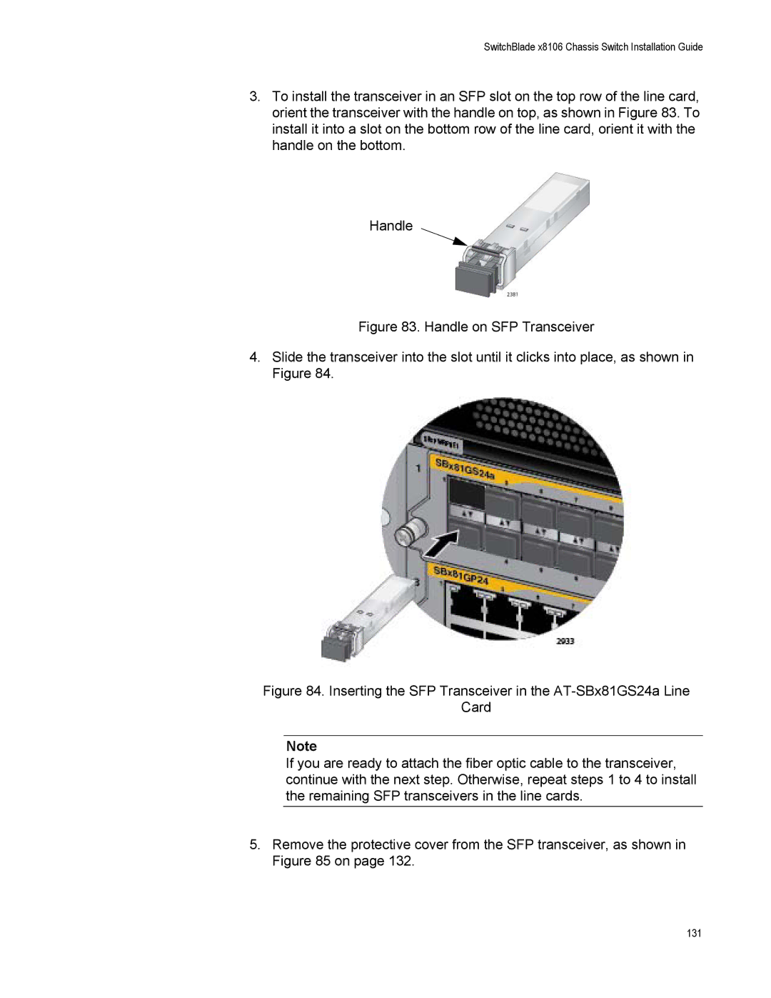 Allied Telesis X8106 manual 131 